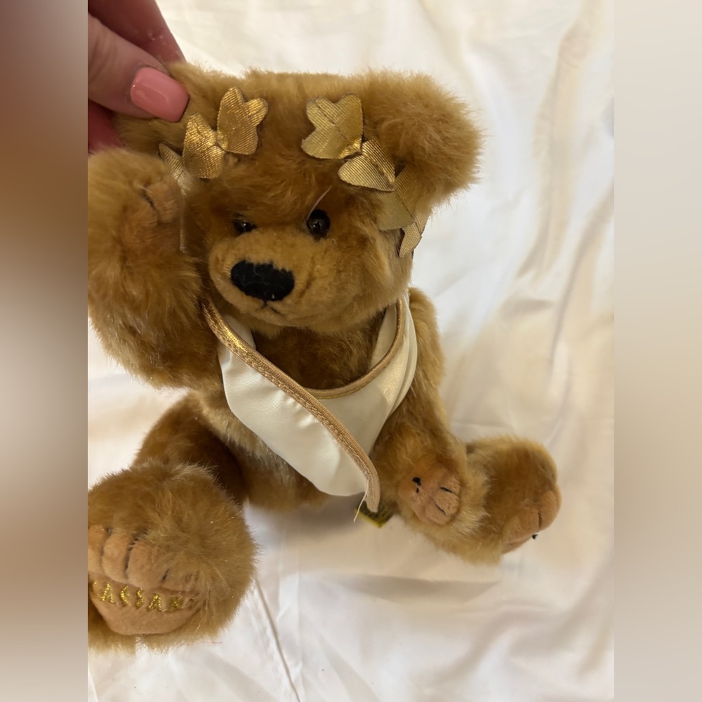 Caesar’s Palace Vintage Gracie Jackson Golden Teddy Bear 1999 Small Souvenir LV